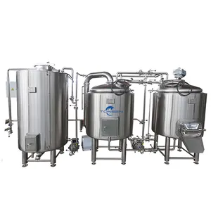 Stainless steel 5BBL brewhouse microbrewery equipment with beer fermenter for beer brewing plant