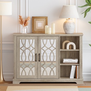 Cổ lối vào giao diện điều khiển bảng Tủ khách phòng ăn Gương tủ gỗ với ngăn kéo - Product Image 3