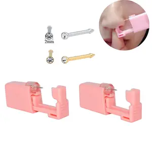 NUORO Disposable Safe Sterile Nose Lip Ear Gun 316L Stainless Steel Safe Piercing Machine Kit Ear Piercing Gun