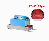 Machine d'emballage sous film rétractable à plateforme basse Xicang XC-4525 avec convoyeur à chaîne, tunnel de rétraction automatique 8KW pour l'alimentation et les boissons