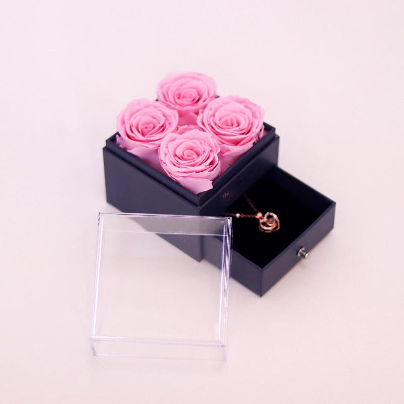 กุหลาบสีชมพู4ชิ้น