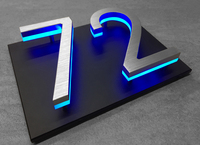 Letrero Publicitario Exterior 3D Personalizado de Acero Inoxidable Luminoso LED para Empresas con Resistencia al Agua IP68 e Iluminación Frontal