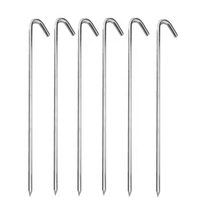 56679B #45cm piquets de chapiteau en acier haute résistance piquets de tente et maillets pour le camping et les activités de plein air