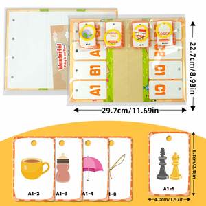 Tarjetas Educativas Cognitivas Diarias, Juguetes para Niños, Tarjetas de Aprendizaje Interactivas para Padres e Hijos, Tabla de Bolsillo - Product Image 4