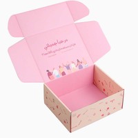 Cajas de Envío Personalizadas, Cajas de Cartón Corrugado Pequeñas de Color Rosa, Cajas de Embalaje para Envíos con Logotipo Personalizado