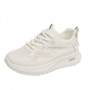 <span class=keywords><strong>Scarpe</strong></span> Sportive Donna Nuove Primavera Autunno 2026 Traspiranti in Mesh Leggere con Suola Morbida Bianche Chunky - Product Image 2