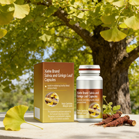 Capsules de Salvia Ginkgo Biloba en gros, 1,3 g de Tanshinone et 0,9 g de Flavonoïdes par 100 g, Complément pour la Santé Cardiovasculaire