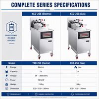 SH QDMECH Friteuse à pression électrique/gaz 25L à commande numérique, économe en énergie, pour friterie