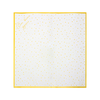 Papier d'emballage floral Xihuanong à petits pois et bordure dorée, feuille de bouquet DIY à bordure dorée, fournitures de fleuriste en gros
