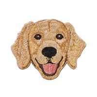 Patchs brodés personnalisés en tissu non tissé écologique avec motif animalier, logo sur mesure pour chiens/chats, thermocollants pour vêtements et vestes
