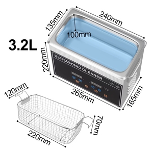 Dispositivo de Limpieza Ultrasónico de 120w y 3L, Limpiador Ultrasónico <span class=keywords><strong>para</strong></span> Relojes y Piezas de Automóviles, <span class=keywords><strong>Lavadora</strong></span> Ultrasónica de 220V - Product Image 3