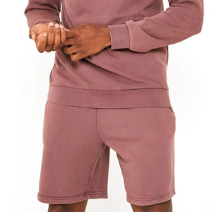 กางเกงขาสั้นเอวสูง ยืดหยุ่น ใส่สบาย สไตล์ลำลอง สำหรับฤดูร้อน ผู้ชาย ล้างสีแบบแอซิดวอช รับผลิตแบบ OEM สีและขนาดตามสั่ง สไตล์สตรีท - Product Image 1