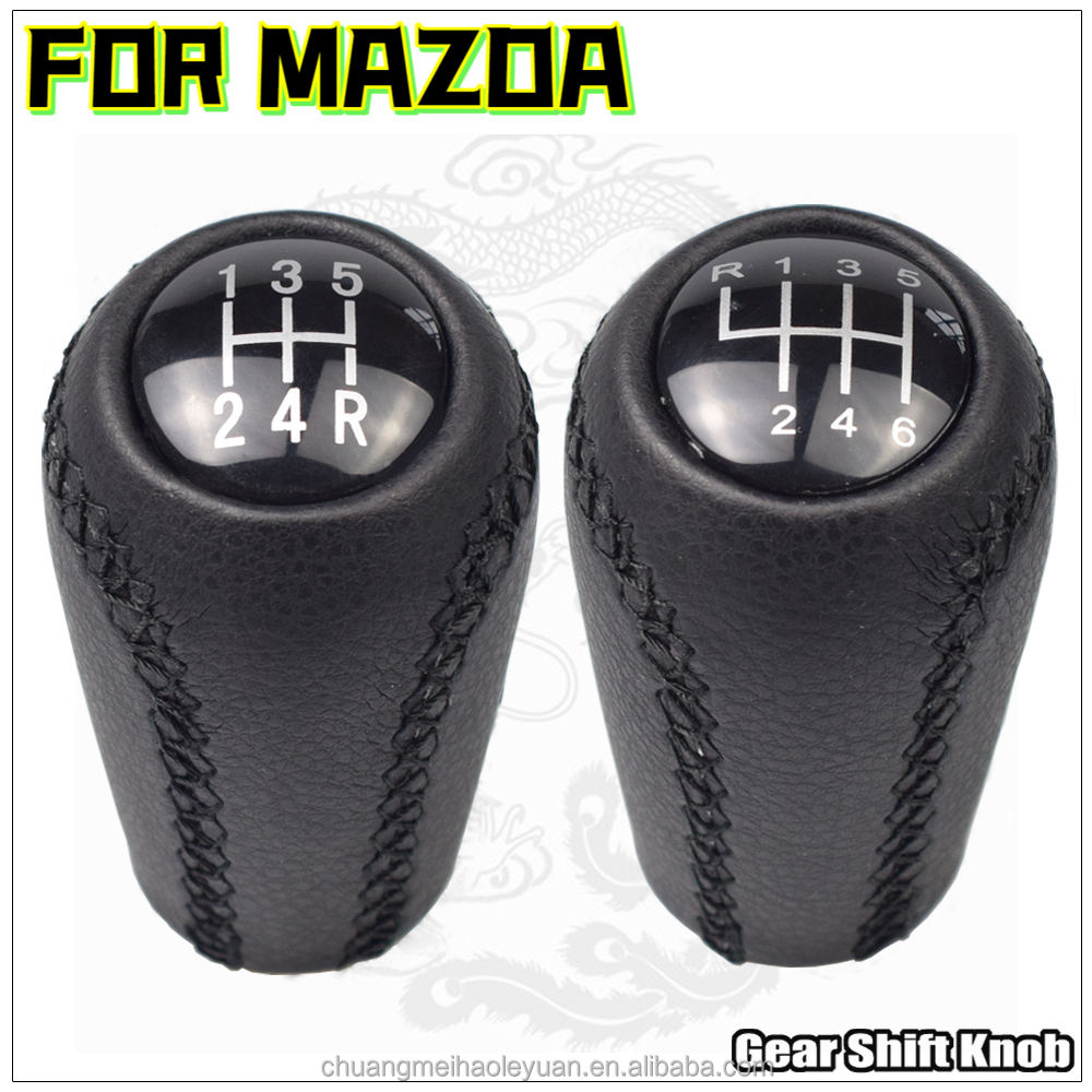 KBKEUBUAD Gear Knob Cover For Mazda 3 BK BL 2006-2012 Leather - Foto 3