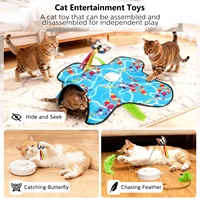 Nouveau jouet d'intérieur pour chat, pour l'auto-amusement, avec couvercle de chasse carré double couche, design transfrontalier, pour le jeu et le jeu de chasse automatique des chats
