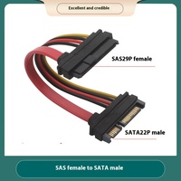 Adaptador SATA para placa base, fuente de alimentación de 15 pines con carcasa ABS, Cable SAS a SATA para disco duro SAS