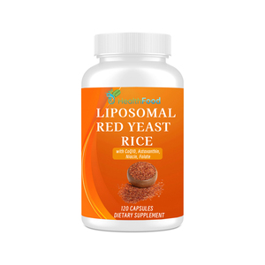 Cápsulas de Arroz de Levadura Roja Liposomal de Primera Calidad con Folato, Apoyo para la Salud Cardiovascular, Mejora la Salud Antioxidante, Arroz de Levadura Roja - Product Image 1