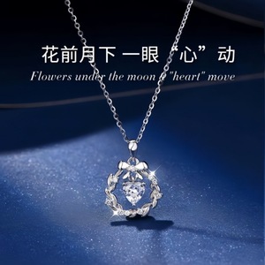 Collana da <span class=keywords><strong>Donna</strong></span> in Argento Sterling S925 con Catena a Maglie e Design a Ghirlanda a Cuore, Elegante e di Alta Gamma, Modello Principessa Fugitiva - Product Image 2