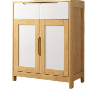 Mueble Zapatero de Madera Maciza con Gran Espacio de Almacenamiento, Estilo Nórdico Minimalista, de Dos Puertas, para el Hogar - Product Image 5
