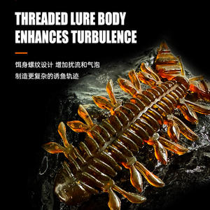 Señuelo de Acero Inoxidable para Pesca con Cebo Vivo, Camarón Vibrante de 7 cm, Flotante/Sumergible, Fuerte Olor, Forma Extraña de Insecto, Forma de Camarón, Gusano, Pez - Product Image 3