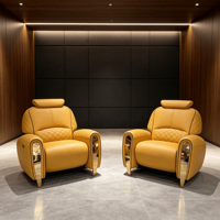 Fauteuil inclinable fonctionnel pour salon, avec rembourrage matelassé, accoudoirs et appuie-tête rembourrés, idéal pour home cinéma