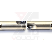 Porte-outil de fraisage à alimentation élevée série R390 C15/16-2T, porte-outil CNC à 2 cannelures pour plaquettes R390 11T3 pour centre d'usinage