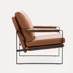 <span class=keywords><strong>Poltrona</strong></span> di Design Italiano JINYU, Lussuosa Sedia in Tessuto Marrone per Soggiorno e Hotel, <span class=keywords><strong>Poltrona</strong></span> di Alta Gamma per il Relax - Product Image 4