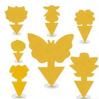 Piège à insectes collant imperméable pour plantes d'intérieur, autocollant double face jaune/bleu/noir en forme de papillon, accessoires de jardinage