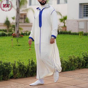 Moda último estilo al por mayor barato Dubai hombres musulmanes ropa árabe saudita Cal Aseel thobe - Product Image 6