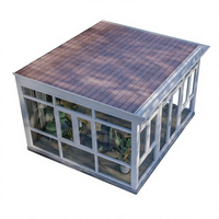 Vente directe usine : Véranda en verre trempé creux en alliage d'aluminium pour patios, sur mesure, isolation phonique et thermique.