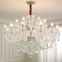 Lustres en cristal de luxe Lampes suspendues en verre modernes Éclairage de plafond de salon Lustre suspendu