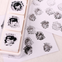 Sello de Papelería Kawaii, Sello de Dibujos Animados Personalizado, Sello para Diario, Estilo Coreano, Japonés, Lindo, Mini, Creativo