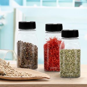 2oz Transparent Eco-Friendly Plastic Square Spice Jar with Lid Cute Small Spice Bottles in Box - Product Image 4