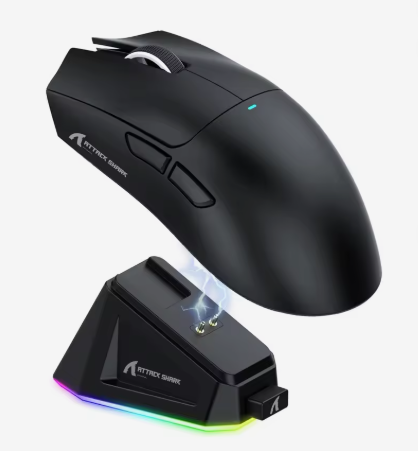2.4GHz Wireless Gaming Mouse, Ultra-Lightweight, with RGB Charging Station for PC and Laptop