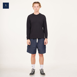 เสื้อยืดผ้าโพลีเอสเตอร์แขนยาวแบบเรียบง่ายเสื้อผ้าแนวสตรีทแบบลำลองทำจากประเทศไทยสำหรับฤดูหนาวโลโก้ตามสั่ง - Product Image 6