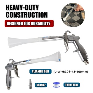 ปืนลมทำความสะอาดโลหะ Lematec 90 PSI Turbo Blow สำหรับพ่นทำความสะอาดตัวถังรถยนต์ ระดับมืออาชีพ สีเงิน - Product Image 6