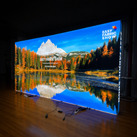 Stand d'exposition mobile 10x20 pieds avec éclairage LED, personnalisable avec votre marque, en tissu tendu pour publicité