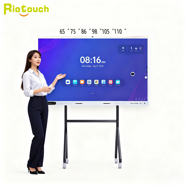 Anti-Glare Blue Light Filter Smart Board 4K UHD Interactive Whiteboard for K12 Classroom Teaching and Student Health