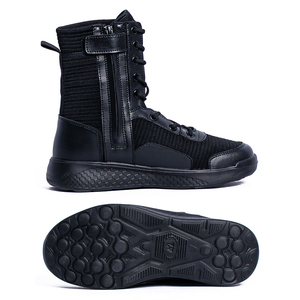 Bottes tactiques DF22 super légères en EVA, couleur beige, à tige haute, en mesh, avec fermeture éclair intérieure, respirantes, pour la randonnée et l'entraînement en extérieur, toutes saisons - Product Image 2