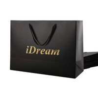 Sacs cadeaux en papier d'art écologiques de luxe, faits à la main, durables, recyclables, avec pelliculage brillant, logo personnalisé, gaufrage et poignées en ruban
