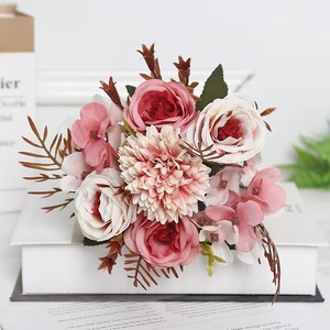 FL-390 artificielle Rose Simulation Rose Bouquet pour mariage salon balcon décoration murale fête des mères noël - Product Image 3