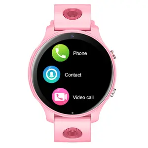 圆形显示屏热卖儿童手表带全球定位系统远程监控手表手机4g视频通话跟踪sos