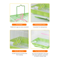 Haute qualité 30*22*38cm Portable fil de fer petite Cage à oiseaux perroquet maison d'élevage fantaisie canari Cage à oiseaux boîte à nourriture intégrée