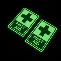 Plaque de porte lumineuse extérieure résistante aux intempéries, panneau de direction de sécurité, indicateur fluorescent pour escaliers scolaires