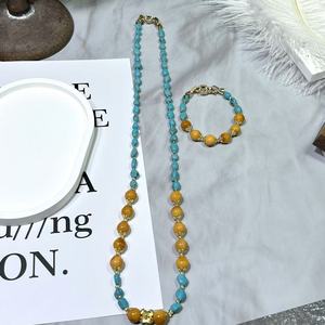 Collar de Jade Amarillo en Forma de Bola Estilo Monedas de Mongshan, Vintage, de <span class=keywords><strong>Segunda</strong></span> <span class=keywords><strong>Mano</strong></span>, con Capas Largas, para Mujer, Aniversario - Product Image 3