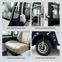 Bus électrique de tourisme fermé Renqi 20 places, puissance 72V, pour vente en gros B2B, autonomie 80-100 KM, Shandong