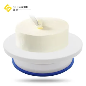 Hot Selling 28Cm Bakken Cake Stand Decorating Gereedschap Plastic Taart Draaitafel Met Kleur Box Pakket