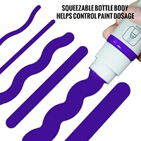 Marqueurs de peinture graffiti à encre à base d'eau Panwenbo, séchage rapide, pointe de 18 mm, stylo graffiti, permanent, rechargeable 60 ml, marqueur à vadrouille
