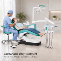Fauteuil dentaire ergonomique à position synchronisée, design moderne pour jeunes, modèle TS-6830, pour usage en clinique (jeunesse et standard)