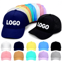 Casquette de golf et de baseball personnalisée OEM avec logo en caoutchouc, 5 panneaux, séchage rapide, imperméable, perforations découpées au laser