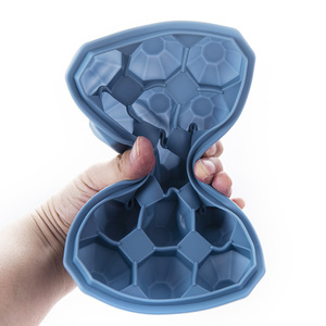 Aluminium <span class=keywords><strong>de</strong></span> marque 15 grilles diamant <span class=keywords><strong>whisky</strong></span> Silicone moule à glace Cube plateaux échantillon gratuit couvercle amovible résistant aux déversements pour la fabrication <span class=keywords><strong>de</strong></span> glace - Product Image 2